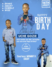 Joyful Happy Birthday Celebration Flyer (us Letter) template