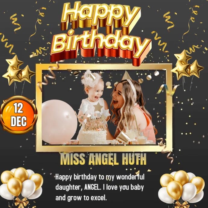 Plantilla de Joyful Happy Birthday Celebration Instagram Post ...