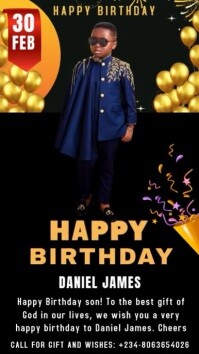Joyful Happy Birthday Celebration Instagram Story template