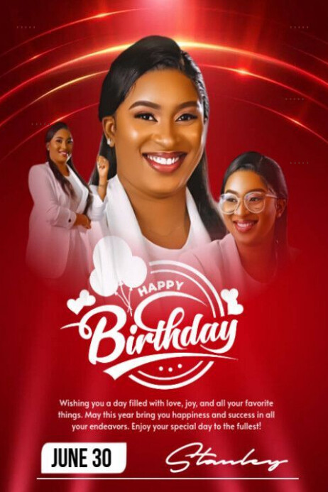 Joyful Happy Birthday Celebration Poster Template | PosterMyWall