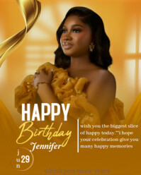 Joyful Happy Birthday  Instagram Portrait template