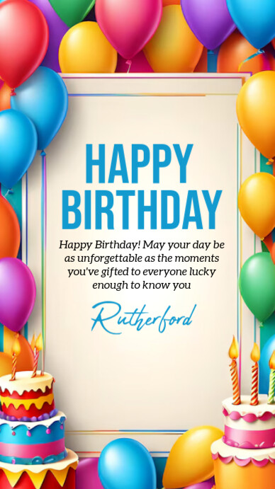 Plantilla de Joyful Happy Birthday Instagram Story | PosterMyWall