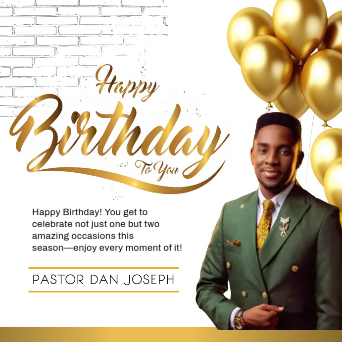 Joyful Happy Birthday Square (1:1) template