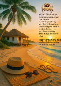 Joyful Happy Birthday Template  A6