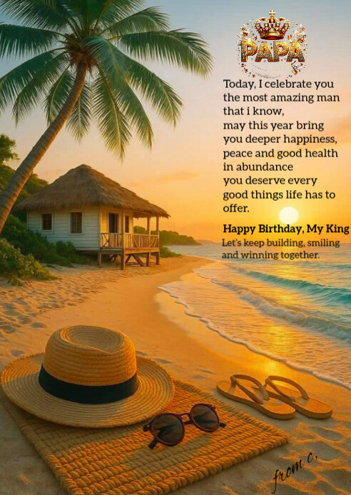 Joyful Happy Birthday Template  A6