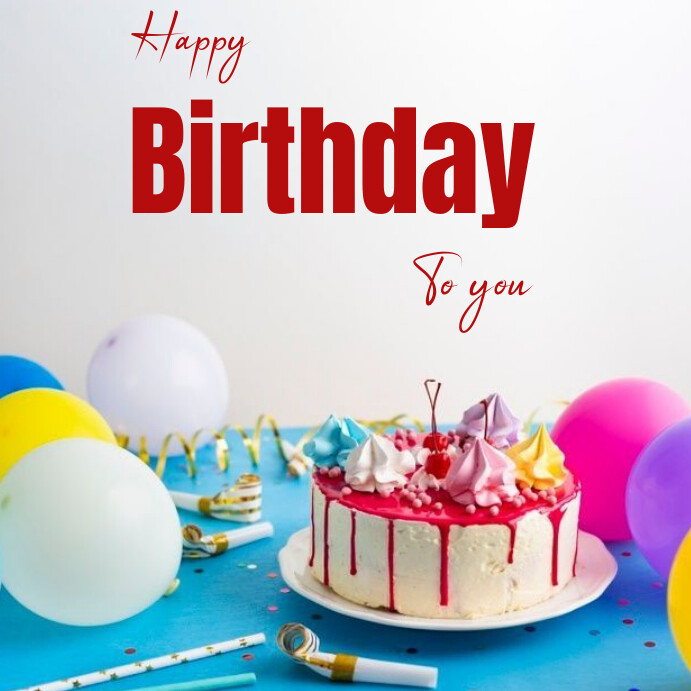 Joyful Happy Birthday To You Instagram Post Template | PosterMyWall