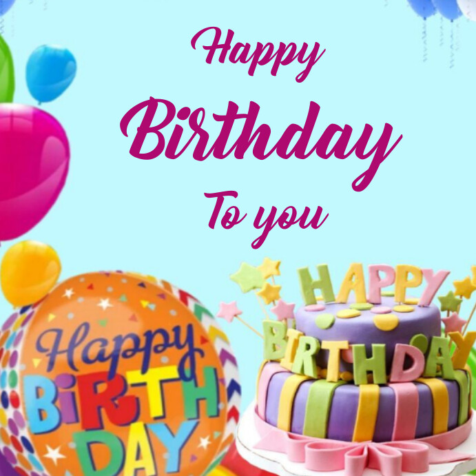 Plantilla de Joyful happy birthday to you instagram post | PosterMyWall