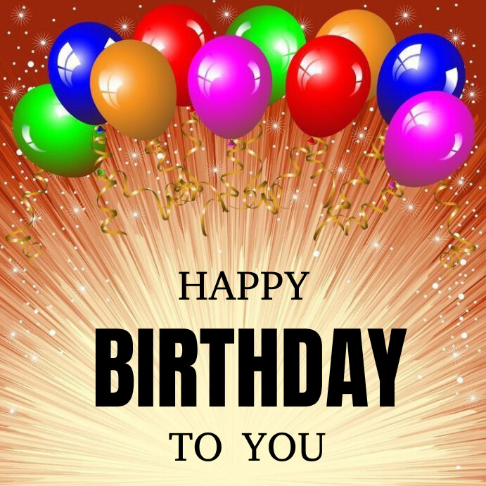 Plantilla de Joyful Happy Birthday To You Instagram Post | PosterMyWall