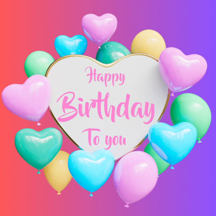 Plantilla de Joyful Happy Birthday To You Instagram Post | PosterMyWall
