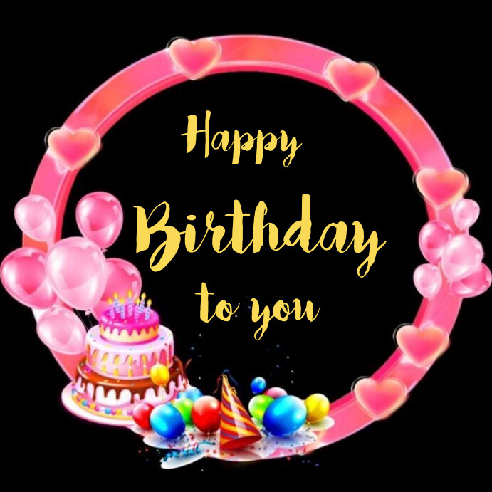 Plantilla de Joyful Happy Birthday To You Instagram Post | PosterMyWall