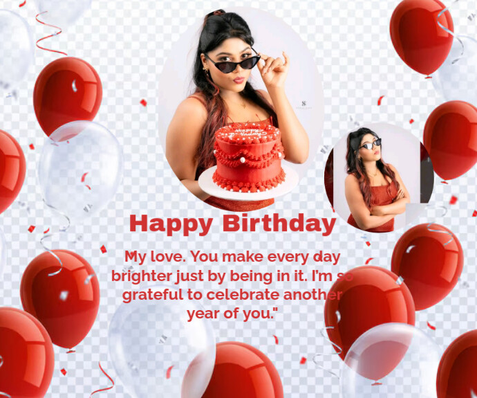 Joyful Happy Birthday To You Medium Rectangle template