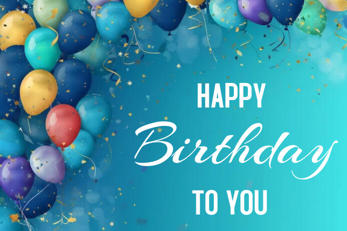 Plantilla de Joyful Happy Birthday To You Poster | PosterMyWall