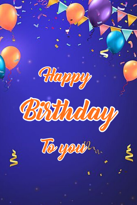 Plantilla de Joyful Happy Birthday To You Poster | PosterMyWall