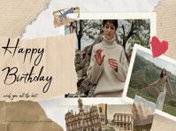 Joyful Happy Birthday Wish You All The Best  Yard Sign template