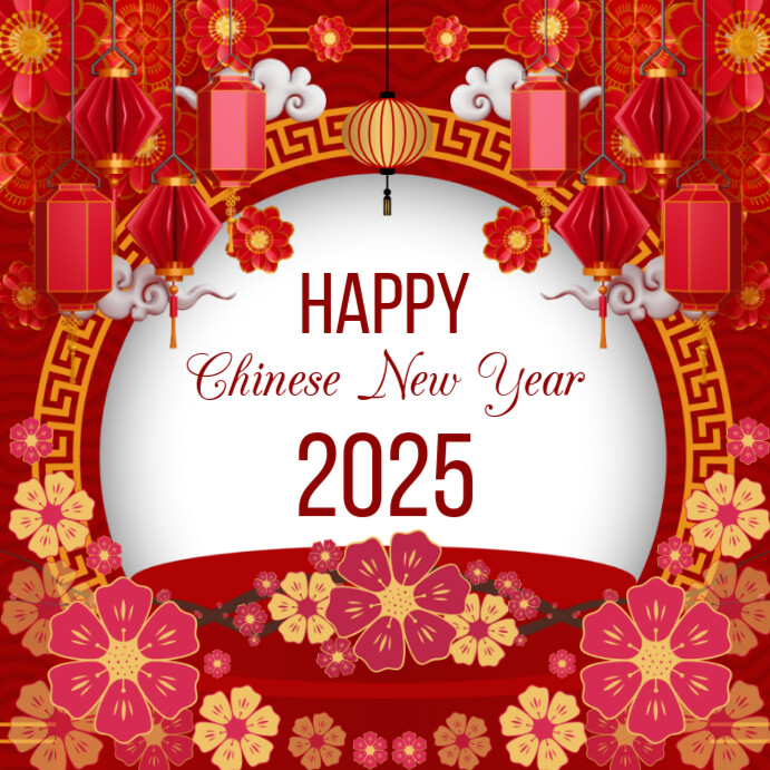 Joyful Happy Chinese New Years Post 2024 202 Instagram Post template
