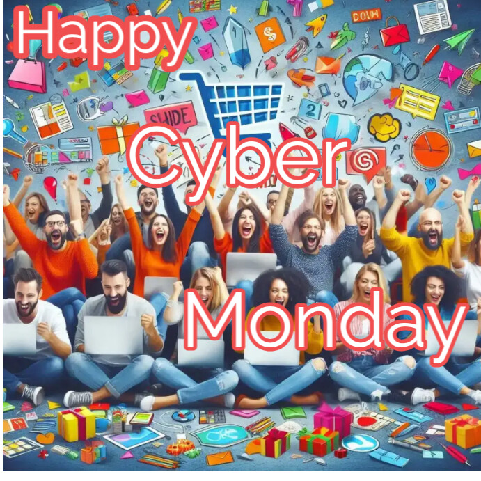 Copy of Joyful Happy Cyber Monday Instagram Post | PosterMyWall