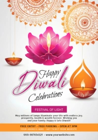 Joyful Happy Diwali A1 template