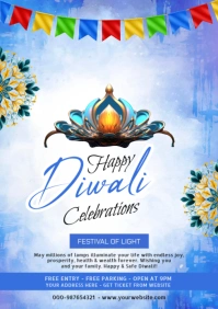 Joyful Happy Diwali A1 template