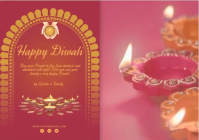 Joyful Happy Diwali Card Postcard Pocztówka template