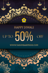 Joyful Happy Diwali Discount Sale Poster template