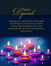 Joyful Happy Diwali Flyer (us Letter) template