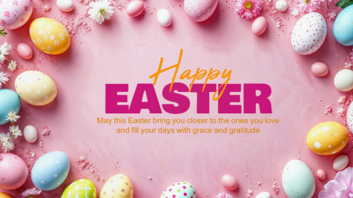 Joyful Happy Easter Day Digital Display (16:9) template