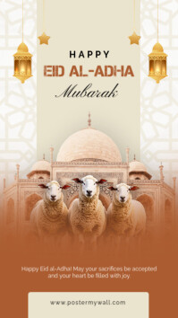 Joyful Happy Eid Al Adha Mubarak Instagram Story template