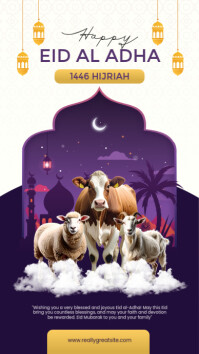 Joyful Happy Eid Al Adha Mubarak Instagram Story Instagram-Story template