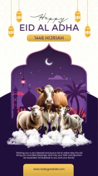 Joyful Happy Eid Al Adha Mubarak Instagram Story template