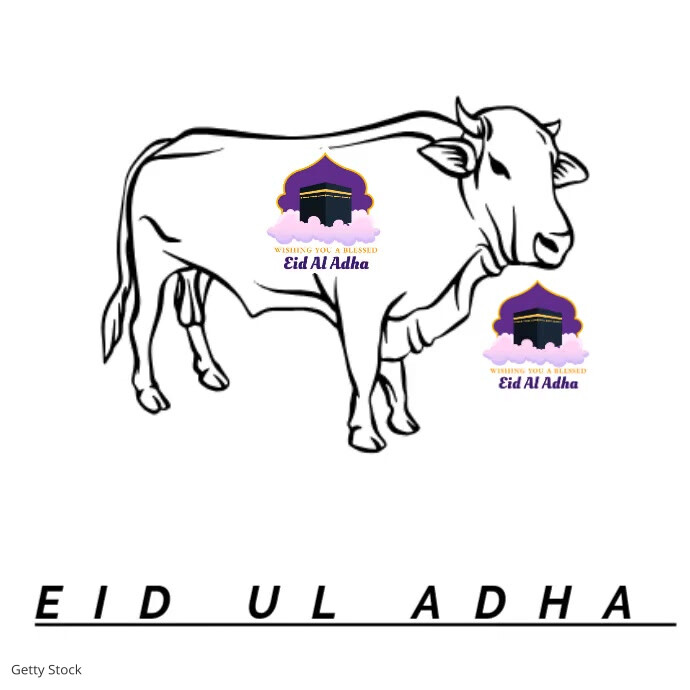 Joyful Happy Eid Ul Adha Logo template