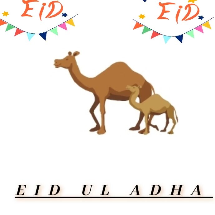 Joyful Happy Eid Ul Adha Logo Logótipo template