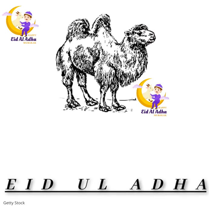 Joyful Happy Eid Ul Adha  Logo template