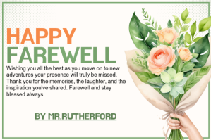 Joyful Happy Farewell Greeting Card Label template