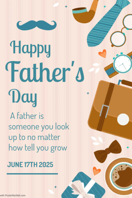 Joyful Happy Father Day Poster Template | PosterMyWall