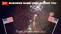 Joyful happy fourth of July greeting card ani Pantalla Digital (16:9) template