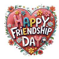 Joyful Happy Friendship Day Wishes Logo template