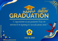 Joyful Happy Graduation Class Of 2025 Postcard template