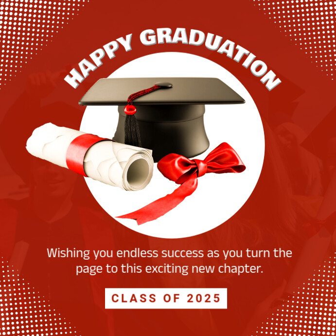 Joyful Happy Graduation Instagram Post template