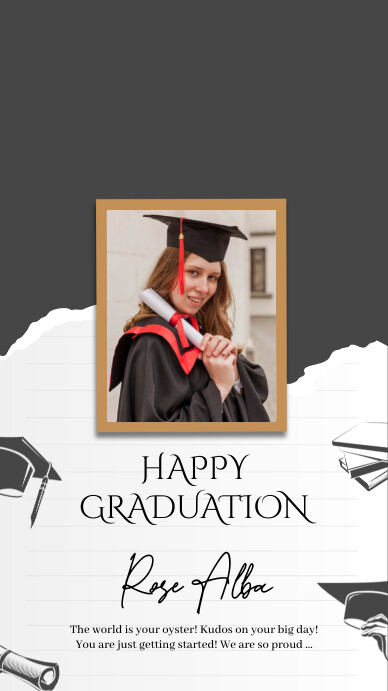 Joyful Happy Graduation Instagram Story Template | PosterMyWall