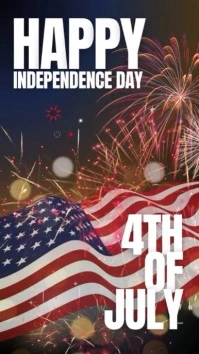 Joyful Happy Independence Day  Digital Display (9:16) template