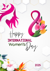 Joyful Happy International Women's Day 2025 A5 template