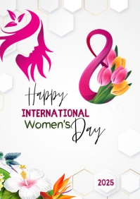 Joyful Happy International Women's Day 2025 A5 template
