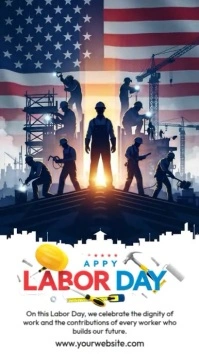 Joyful Happy Labor Day  Instagram Story template