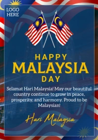 Joyful Happy Malaysia Day A4 template
