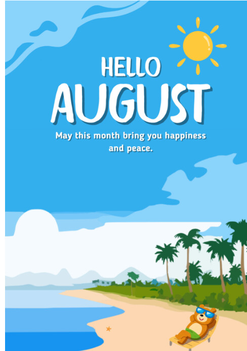 Joyful Happy New Month Template  A5