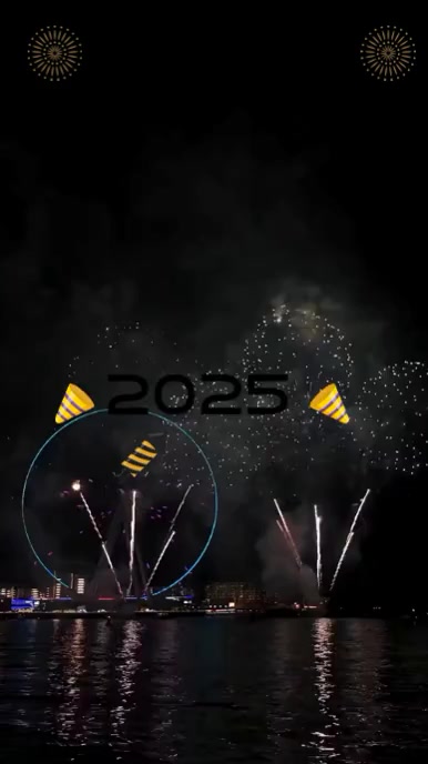 Joyful Happy New Year 2025 Tiktok Video template