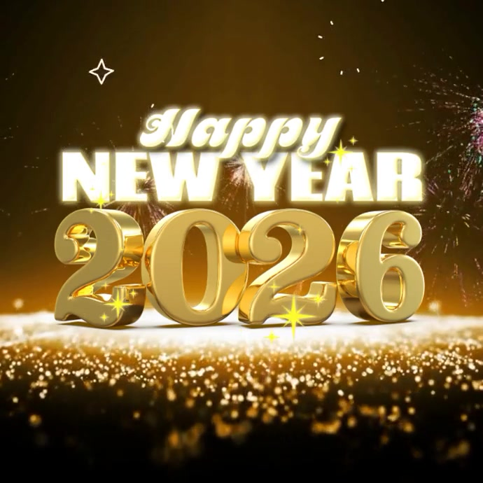 Joyful Happy New Year 2026 Instagram Post Template | PosterMyWall