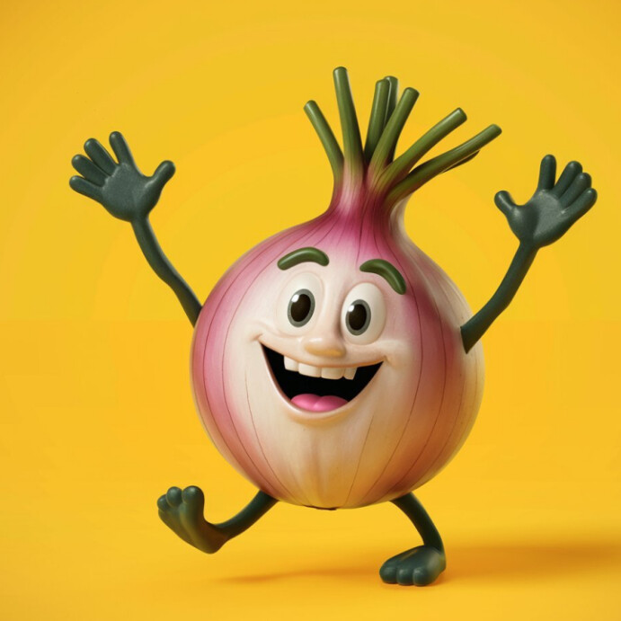Joyful Happy Onion Animation  Instagram Post template