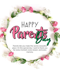 Joyful Happy Parents Day Celebration Wishes  Instagram Portrait template