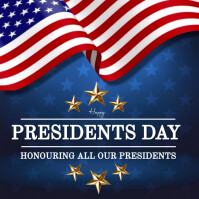 Joyful Happy Presidents Day Instagram Post Instagram-opslag template